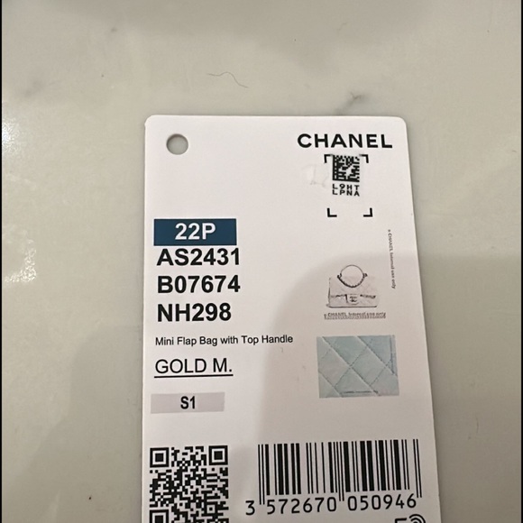 22P mini flap bag with handle Ombré - Picture 3 of 8